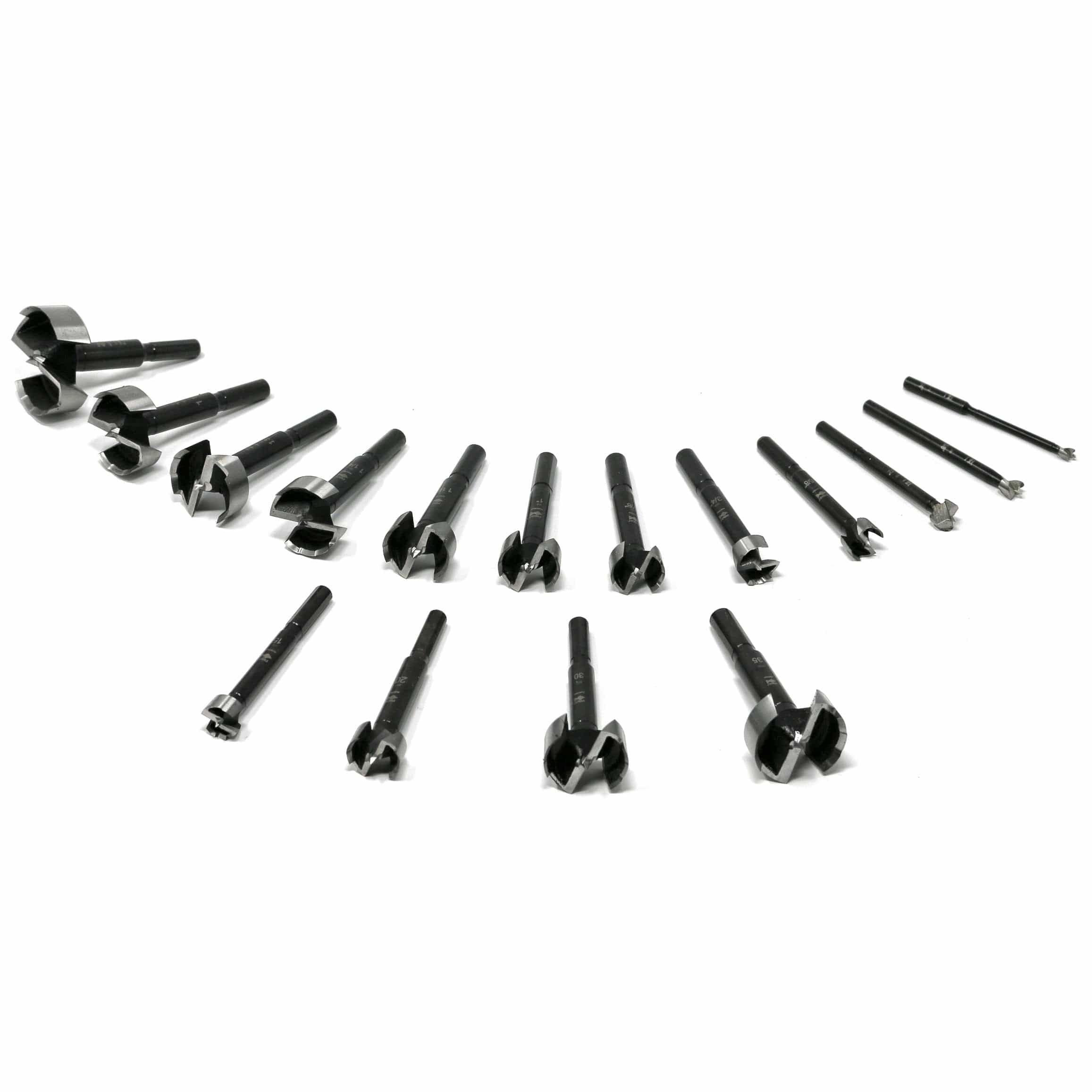 Black Shark Forstner Bit Set In Wooden Box - Imperial and Metric - 16 Piece